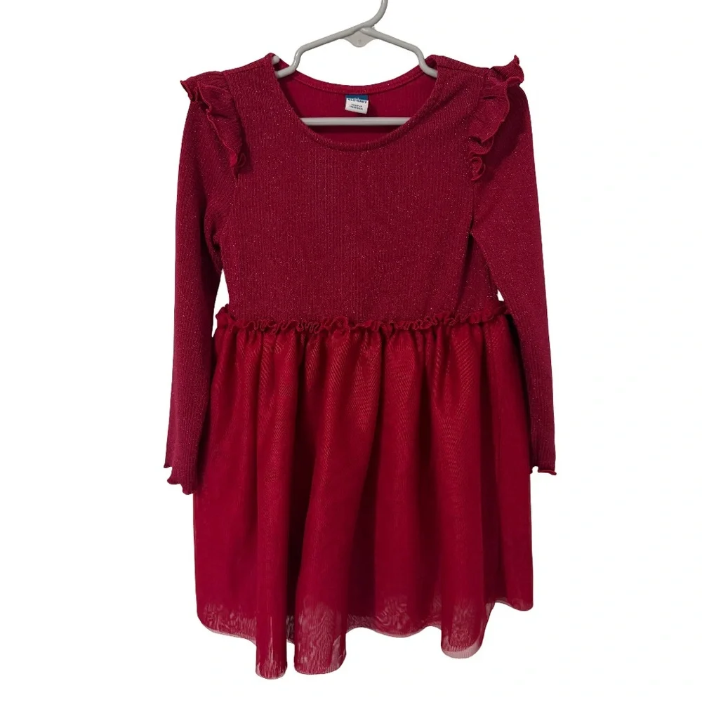 Old Navy Vibrant Red Ruffle Kids Dress